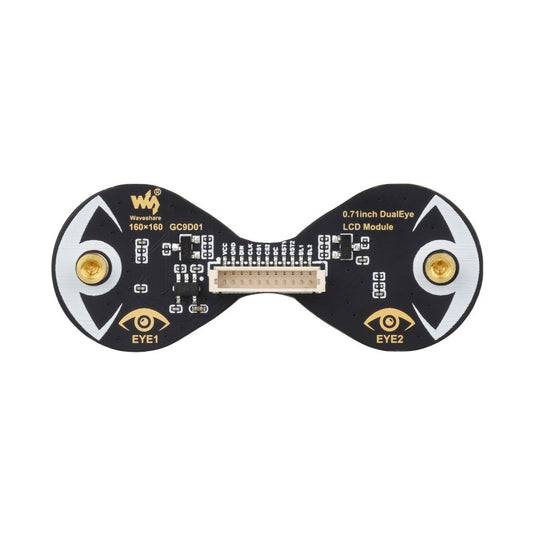 0.71inch Double Eye Round LCD Display Module, 160x160 Resolution