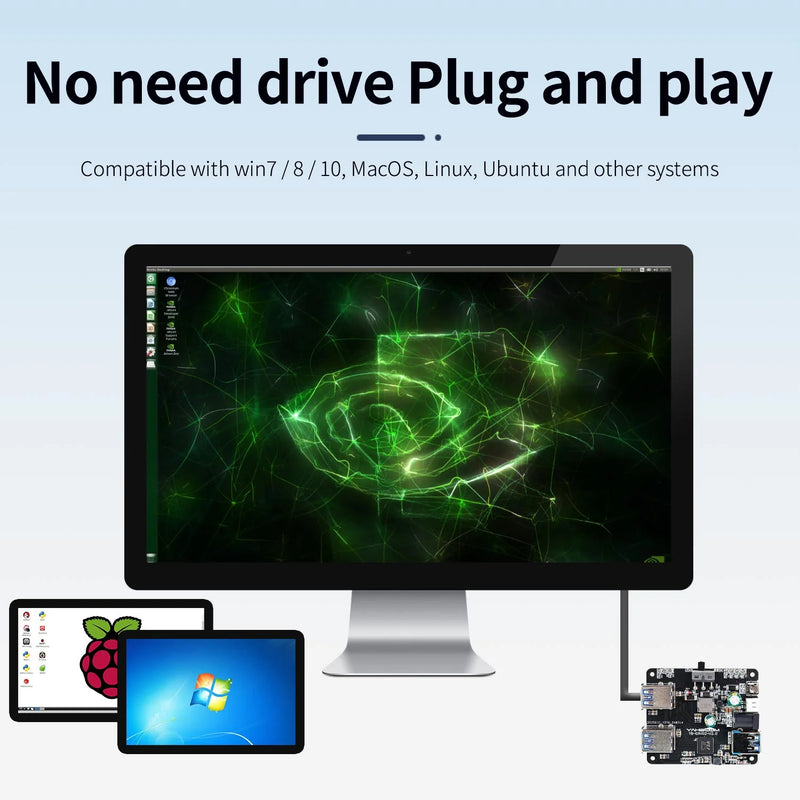 Load image into Gallery viewer, USB3.0 HUB Expansion Board (1 to 4) for Raspberry Pi 5/4B/Jetson/RDK series