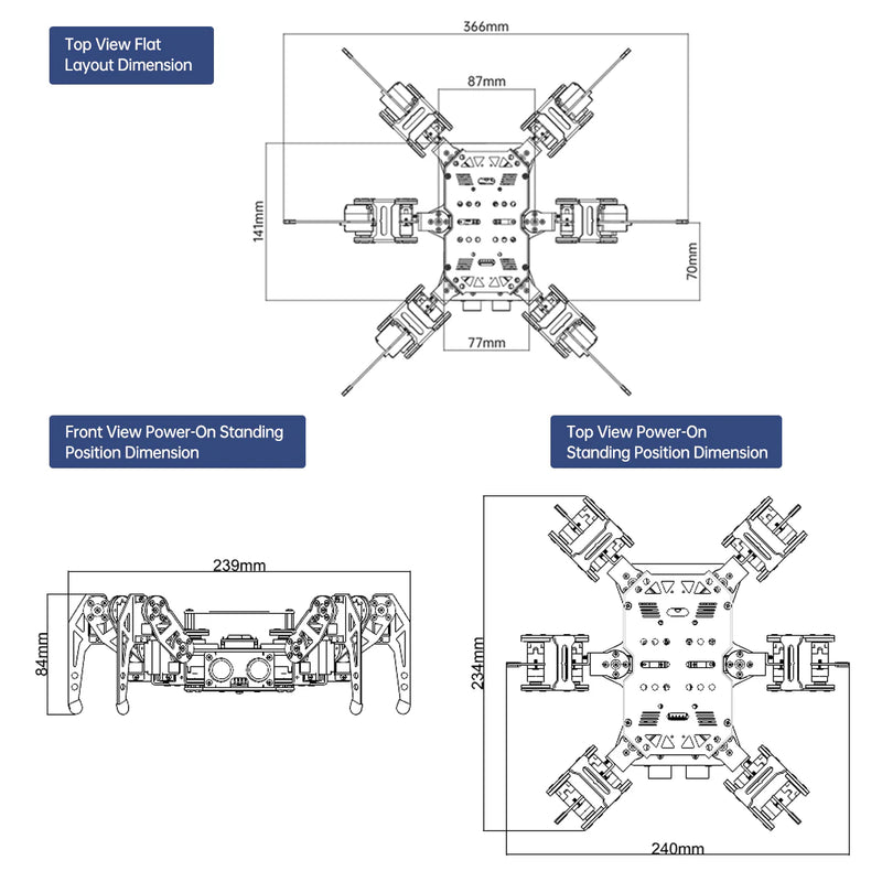 Load image into Gallery viewer, miniHexa AI Hexapod Robot with AI Vision & Voice Interaction