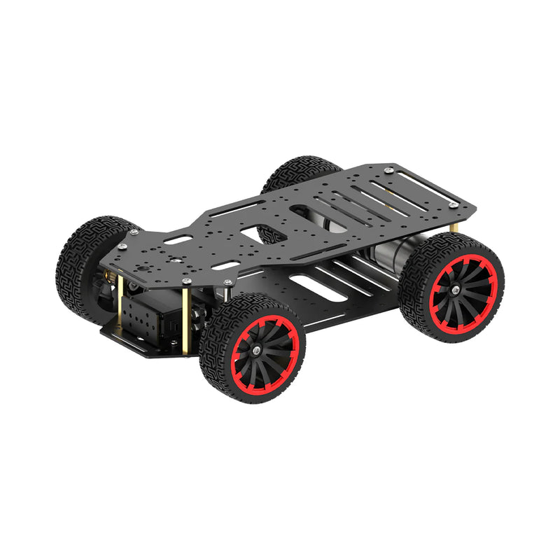 Load image into Gallery viewer, Ackerman Metal Chassis with Encoder Motors and Front Steering Servo