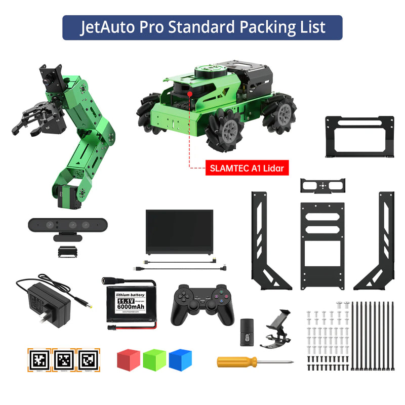 Load image into Gallery viewer, Hiwonder JetAuto Pro AI Robot Car with 6DOF Vision Robotic Arm, Support ROS1 ROS2