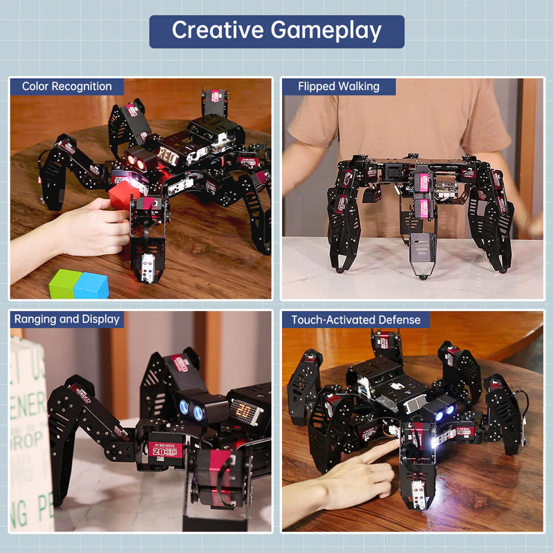 Load image into Gallery viewer, Spiderbot: Hiwonder Hexapod Programming Robot for Arduino