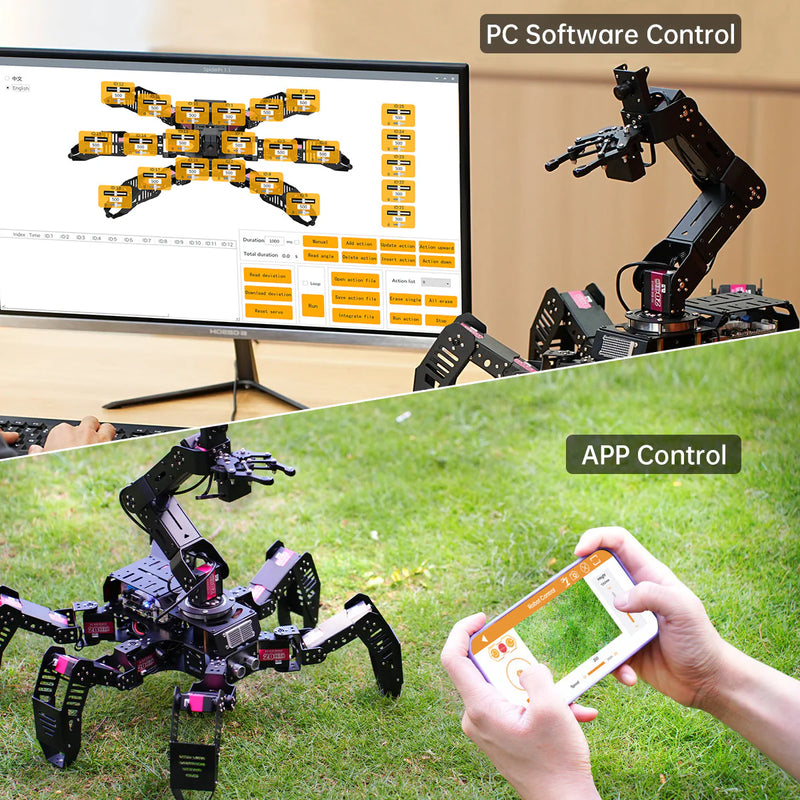 Load image into Gallery viewer, SpiderPi Pro: Hiwonder Hexapod Robot with AI Vision Robotic Arm
