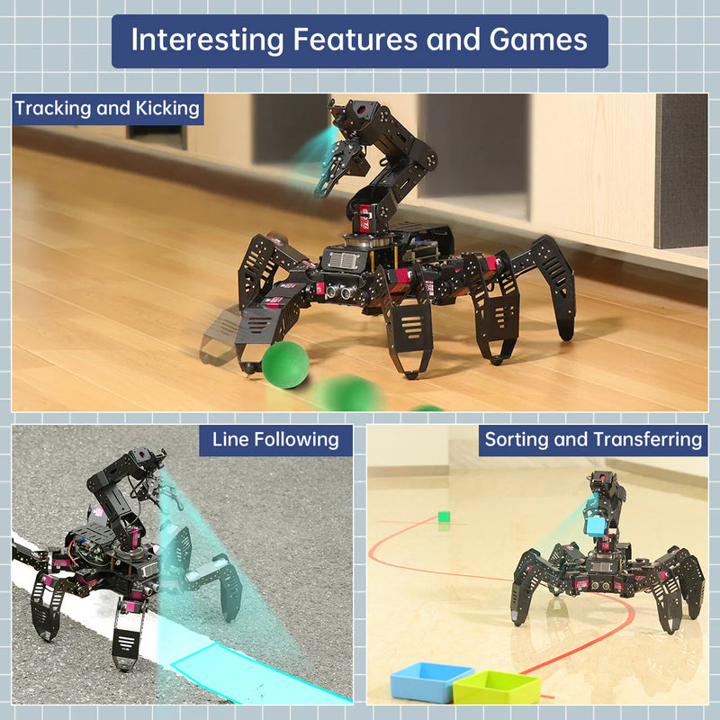 Load image into Gallery viewer, SpiderPi Pro: Hiwonder Hexapod Robot with AI Vision Robotic Arm