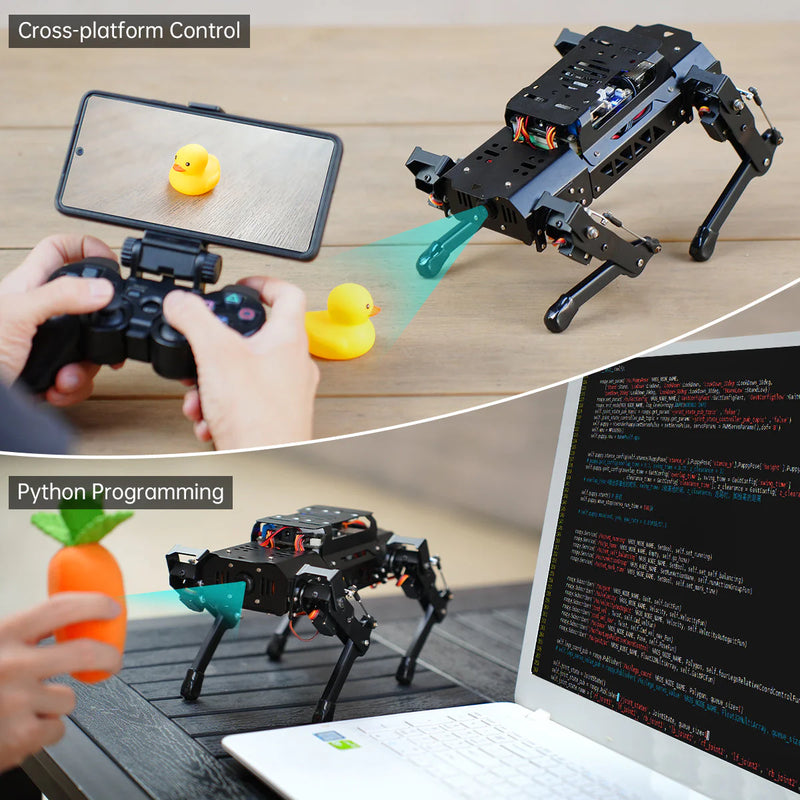 Load image into Gallery viewer, PuppyPi ROS Quadruped Robot with Raspberry Pi, Integrated with Large AI Model (ChatGPT)