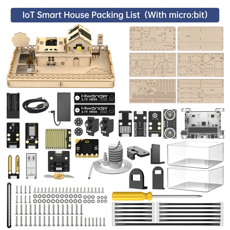 Load image into Gallery viewer, Hiwonder IoT Smart House Kit for Electronic DIY Education Support micro:bit Programming