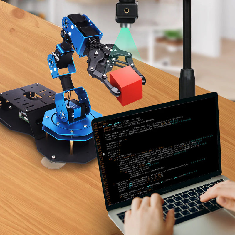 Load image into Gallery viewer, ArmPi Hiwonder Raspberry Pi 4B (4GB) AI Vision Robotic Arm/ Python Program