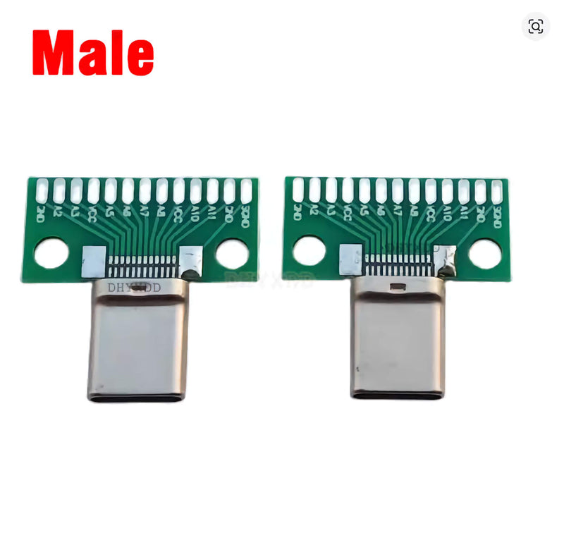 Load image into Gallery viewer, USB 3.1 Type C Connector 24+2P Male Female Breakout Board