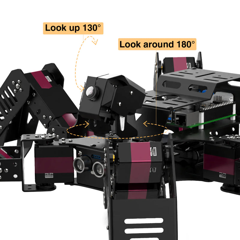 Load image into Gallery viewer, SpiderPi: Raspberry Pi based AI Vision Hexapod Robot