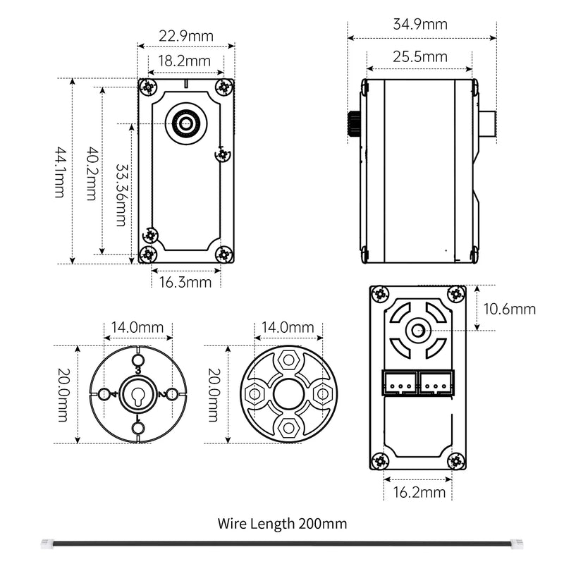 Load image into Gallery viewer, Hiwonder LX-15D Intelligent Serial Bus Servo with RGB Indicator for Displaying Robot Status