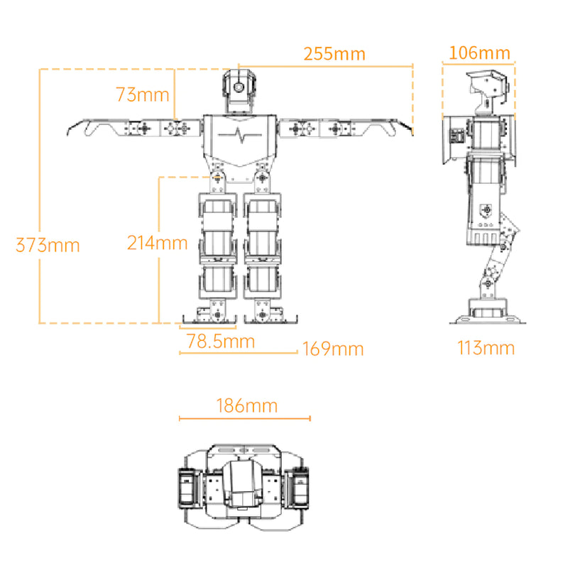 Load image into Gallery viewer, TonyPi Hiwonder AI Intelligent Visual Humanoid Robot