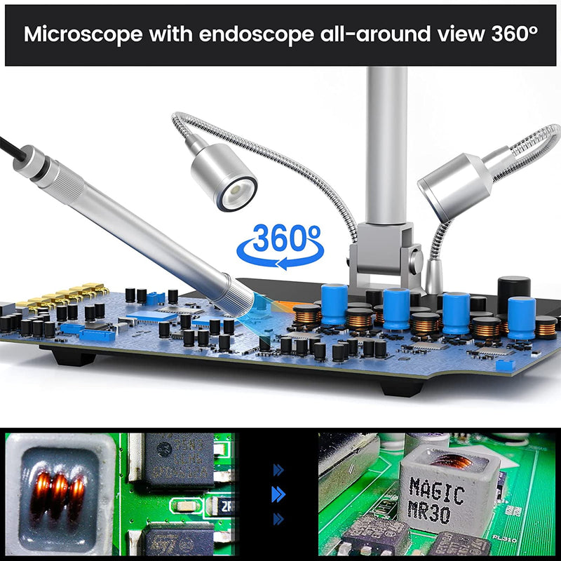 Load image into Gallery viewer, AD409 Pro-ES HDMI Digital Microscope with Endoscope