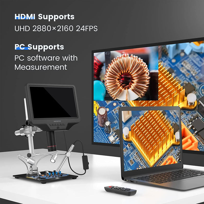 Load image into Gallery viewer, AD409 Pro-ES HDMI Digital Microscope with Endoscope