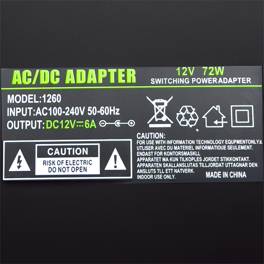 12V 6A High Quality Power Supply