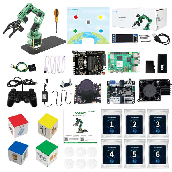 Load image into Gallery viewer, Yahboom DOFBOT AI Vision Robotic Arm with ROS Python programming for Raspberry Pi 5