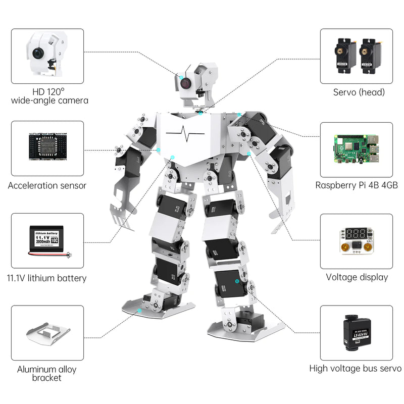 Load image into Gallery viewer, TonyPi Hiwonder AI Intelligent Visual Humanoid Robot