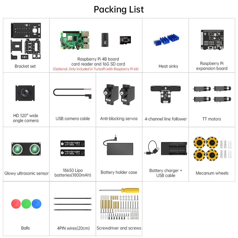 Load image into Gallery viewer, TurboPi Raspberry Pi Omnidirectional Mecanum Wheels Robot Car