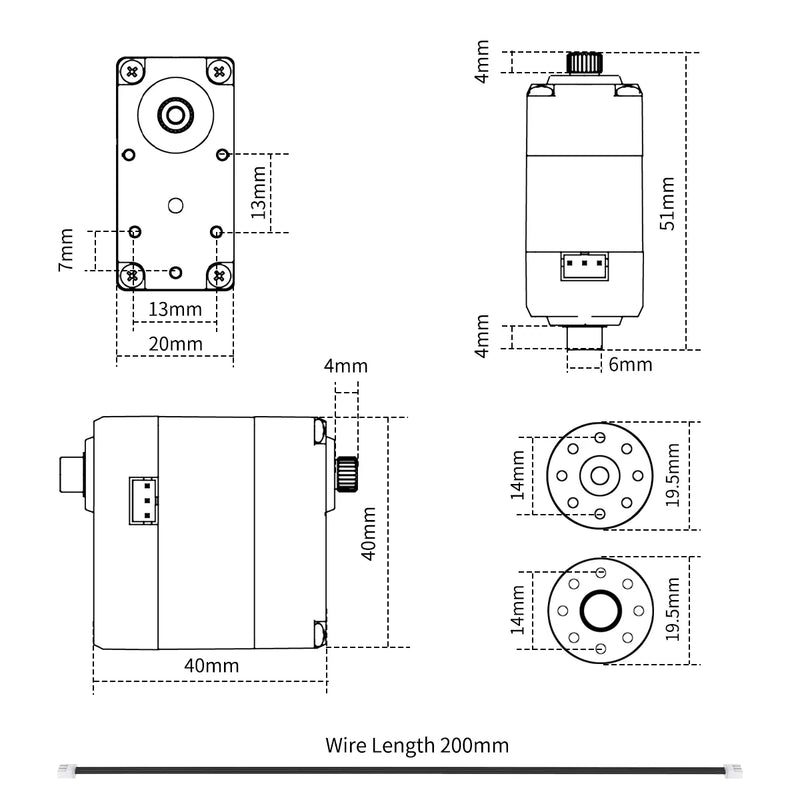 Load image into Gallery viewer, Hiwonder LX-224 Serial Bus Servo with Three Connectors /20KG Large Torque
