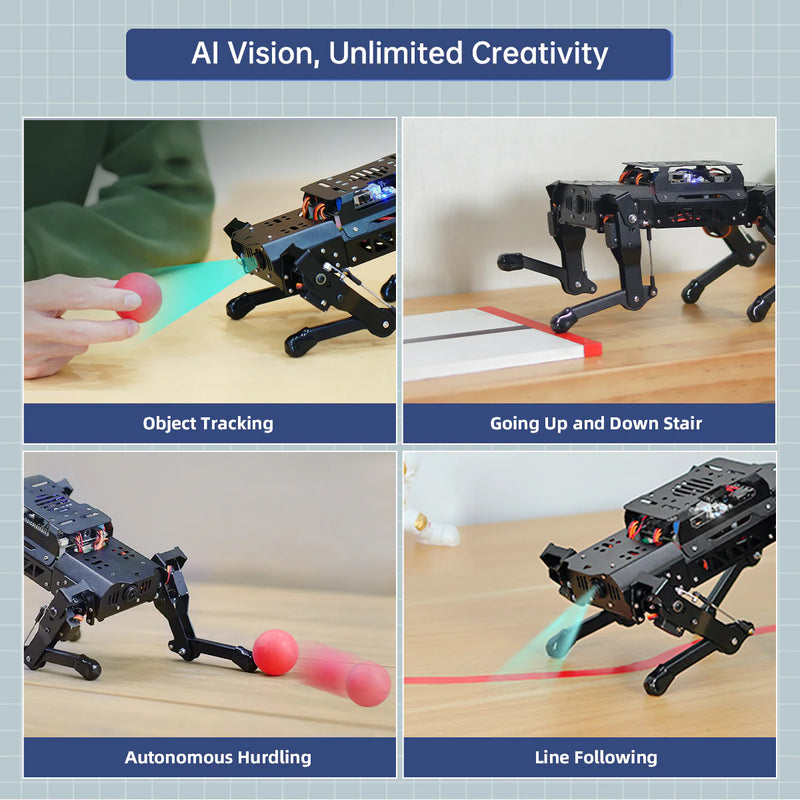 Load image into Gallery viewer, PuppyPi ROS Quadruped Robot with Raspberry Pi, Integrated with Large AI Model (ChatGPT)