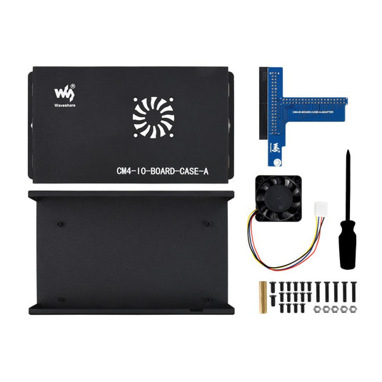 Metal Box for Raspberry Pi Compute Module 4 IO Board, with Cooling Fan