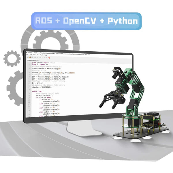 Load image into Gallery viewer, Yahboom DOFBOT AI Vision Robotic Arm with ROS Python programming for Raspberry Pi 5