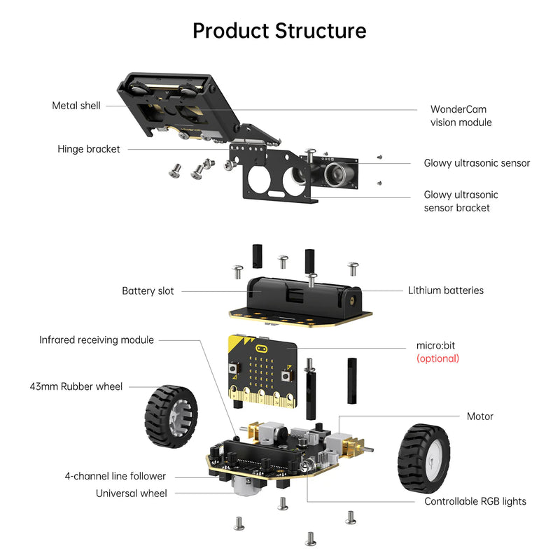 Load image into Gallery viewer, AI Vision Robot Nexbit, micro:bit Programming Educational Robot