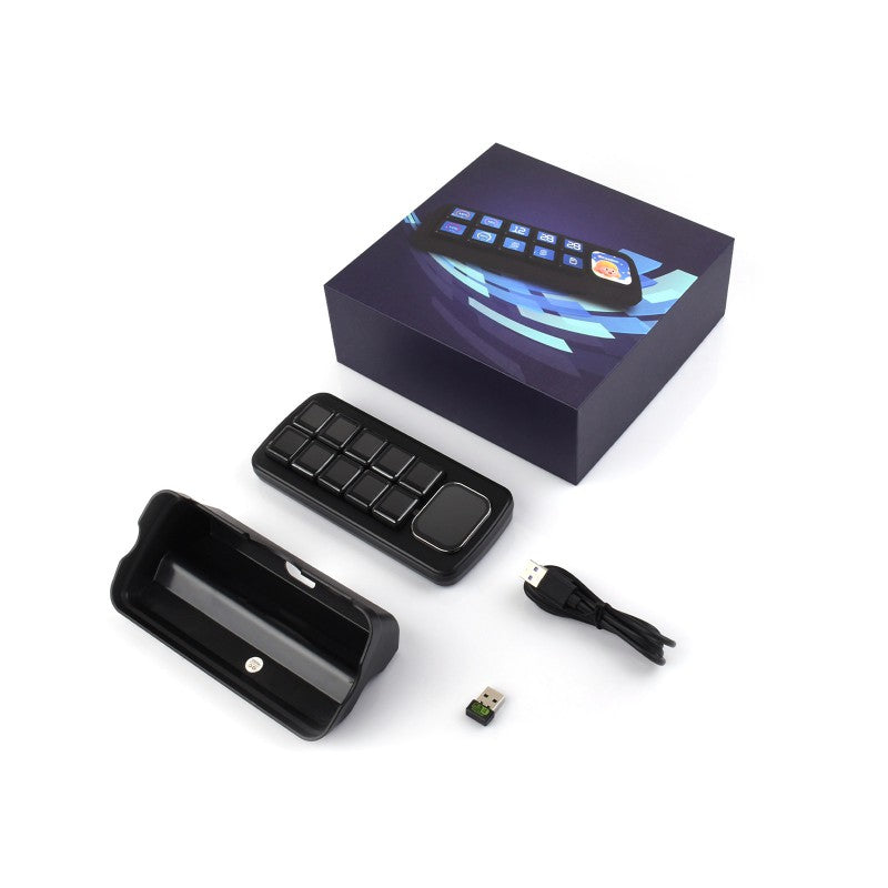 Load image into Gallery viewer, MK10 Multi-Functional AI Voice Control Panel, Onboard 10 × 0.85inch Mechanical LCD Macro Keys And A 2.01inch Secondary Screen