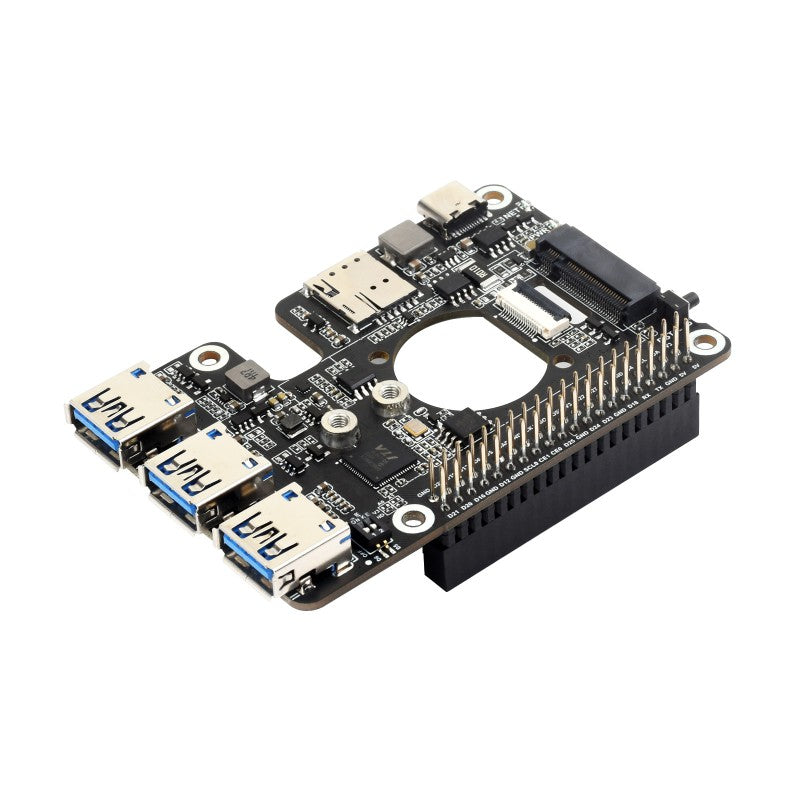 Load image into Gallery viewer, PCIe to M.2 4G/5G And USB 3.2 HAT for Raspberry Pi 5