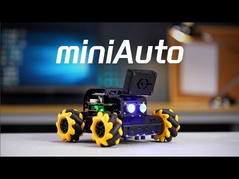 Load and play video in Gallery viewer, Hiwonder miniAuto AI Vision Robot Base on Arduino UNO R3 Controller with 360° Omnidirectional Mecanum Wheels