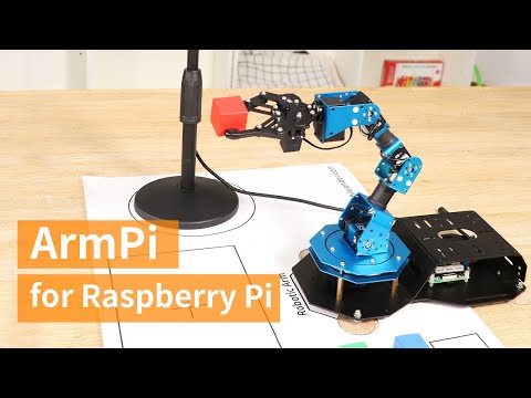 Load and play video in Gallery viewer, ArmPi Hiwonder Raspberry Pi 4B (4GB) AI Vision Robotic Arm/ Python Program
