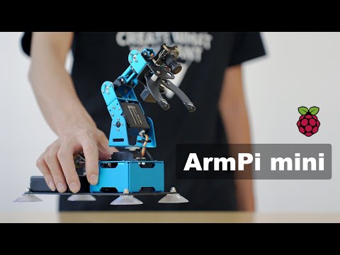Load and play video in Gallery viewer, Hiwonder ArmPi mini 5DOF Vision Robotic Arm Powered by Raspberry Pi 5 Support Python, OpenCV Target Tracking for Beginners