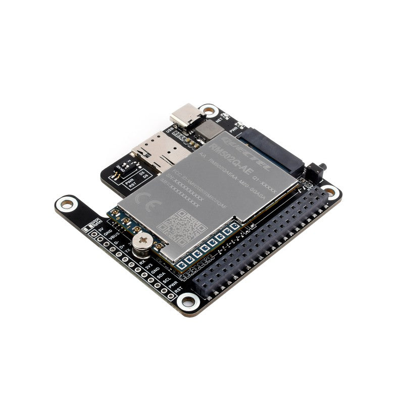 Load image into Gallery viewer, PCIe to 5G/4G/3G HAT designed for Raspberry Pi 5, Compatible with 3042/3052 packages SIMCom/Quectel 5G modules