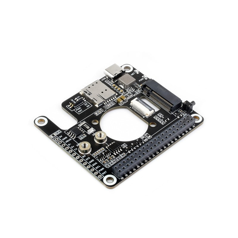 Load image into Gallery viewer, PCIe to 5G/4G/3G HAT designed for Raspberry Pi 5, Compatible with 3042/3052 packages SIMCom/Quectel 5G modules