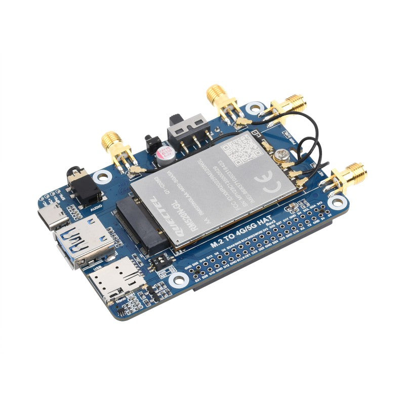 Load image into Gallery viewer, RM520N-GL 5G HAT for Raspberry Pi with Case, Quad Antennas LTE-A