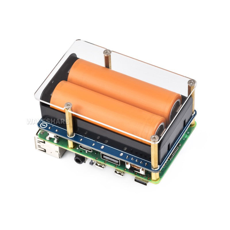 Load image into Gallery viewer, UPS HAT for Raspberry Pi with 21700 Batteries