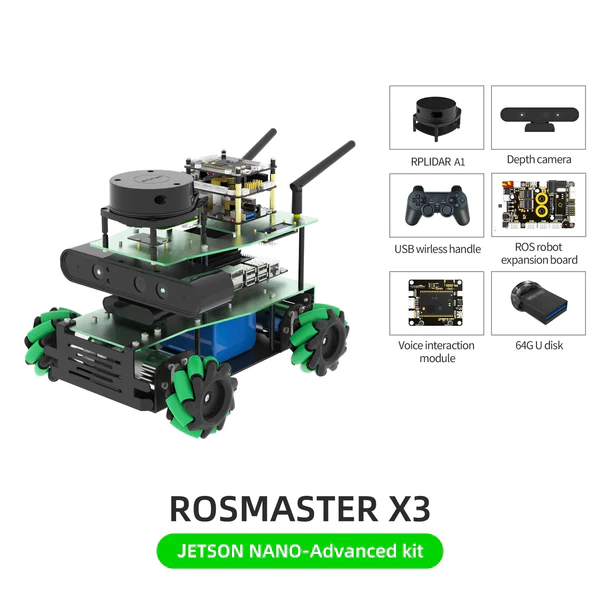 Load image into Gallery viewer, ROSMASTER X3 ROS Robot with Mecanum Wheel