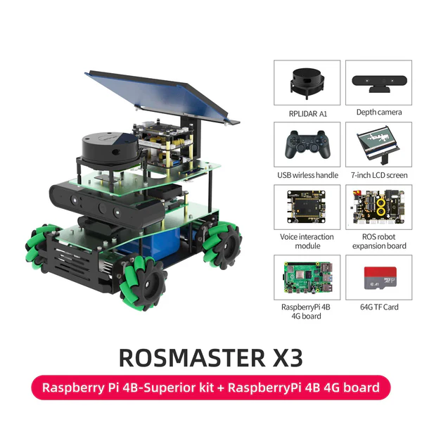 Load image into Gallery viewer, ROSMASTER X3 ROS Robot with Mecanum Wheel