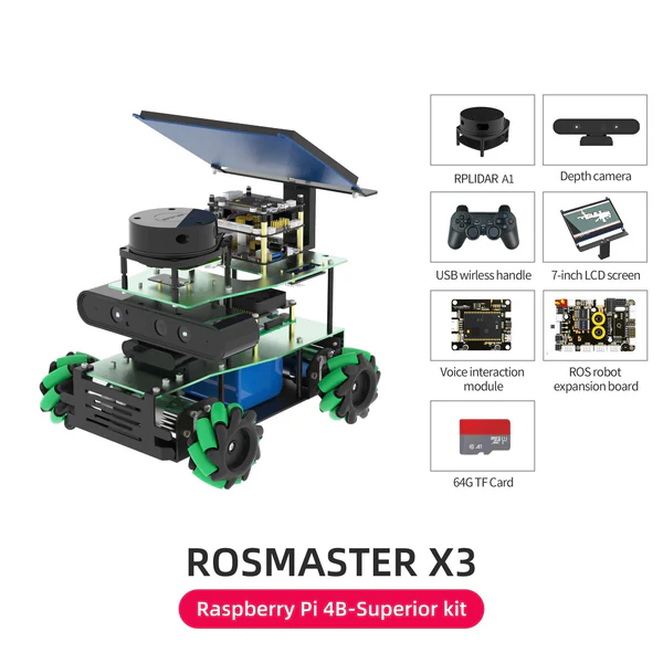 Load image into Gallery viewer, ROSMASTER X3 ROS Robot with Mecanum Wheel