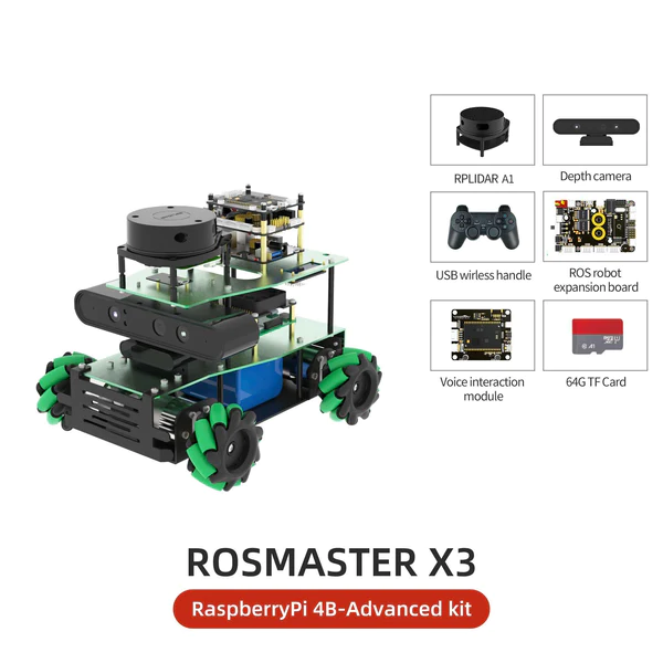 Load image into Gallery viewer, ROSMASTER X3 ROS Robot with Mecanum Wheel