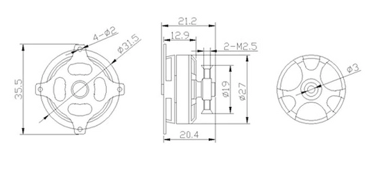 Sunnysky X2204 Brushless Motor (Pack of 1) Online