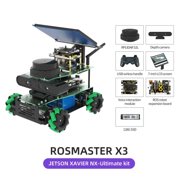 Load image into Gallery viewer, ROSMASTER X3 ROS Robot with Mecanum Wheel