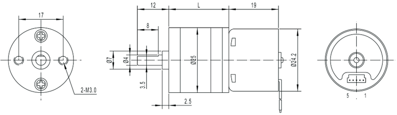 Load image into Gallery viewer, 25mm Metal Gear DC Motors
