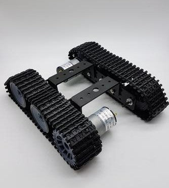 Load image into Gallery viewer, Aluminium Tank Robot Chassis with Dual 12V Motors - ThinkRobotics.in