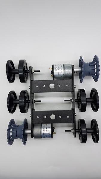 Load image into Gallery viewer, Aluminium Tank Robot Chassis with Dual 12V Motors - ThinkRobotics.in