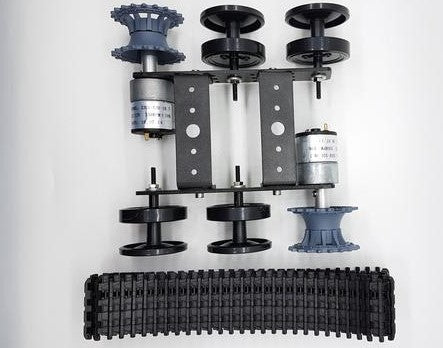 Load image into Gallery viewer, Aluminium Tank Robot Chassis with Dual 12V Motors - ThinkRobotics.in