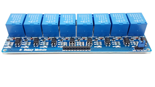 8-Channel Relay Module Board With Optocoupler