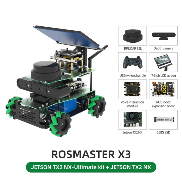 Load image into Gallery viewer, ROSMASTER X3 ROS Robot with Mecanum Wheel