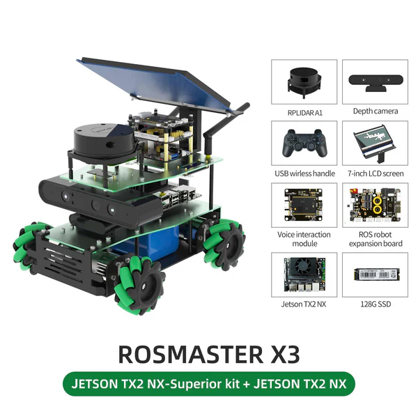 Load image into Gallery viewer, ROSMASTER X3 ROS Robot with Mecanum Wheel