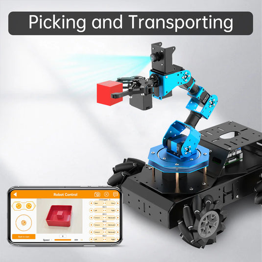 ArmPi Pro ROS Robot Chassis With Robot Arm