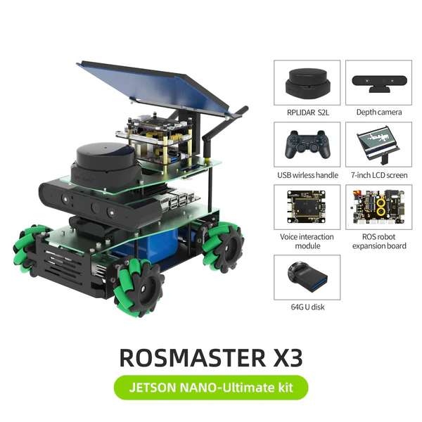 Load image into Gallery viewer, ROSMASTER X3 ROS Robot with Mecanum Wheel